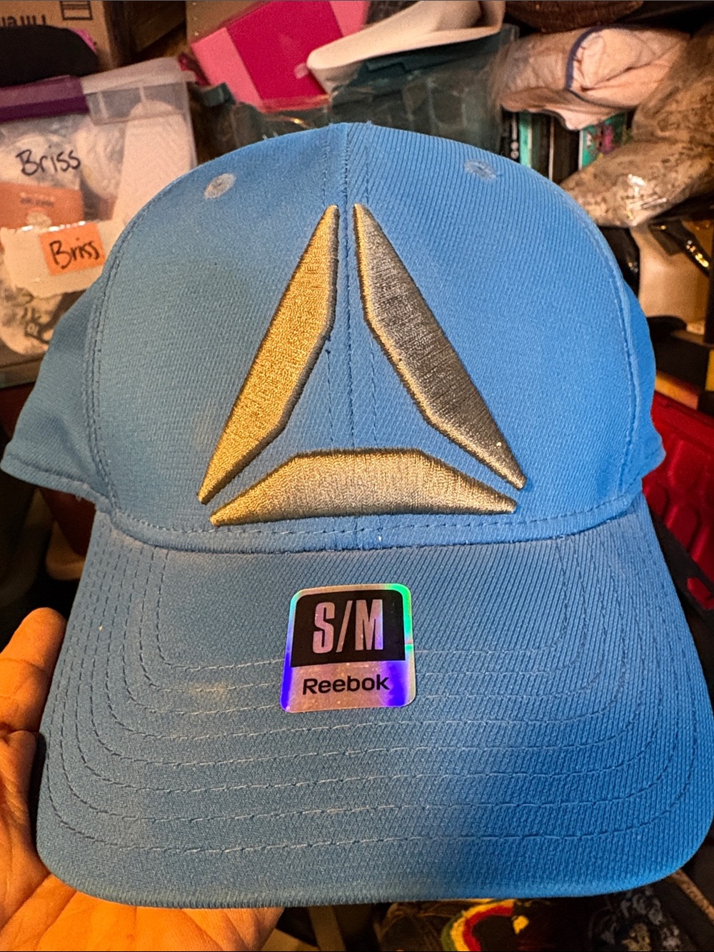 Mens Blue Reebok Fitted Hat Size S/M